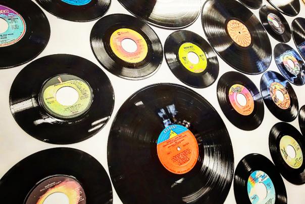 vinyl wall in the store